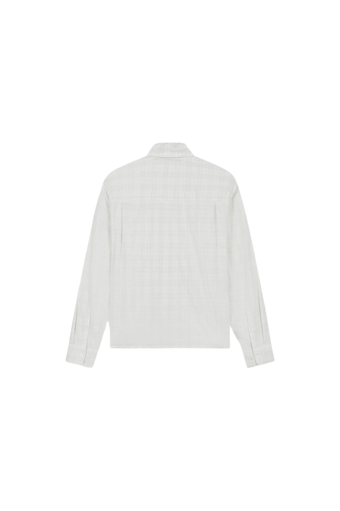 DOUBLE FACED CHECKED BOXY SHIRT - OFF WHITE