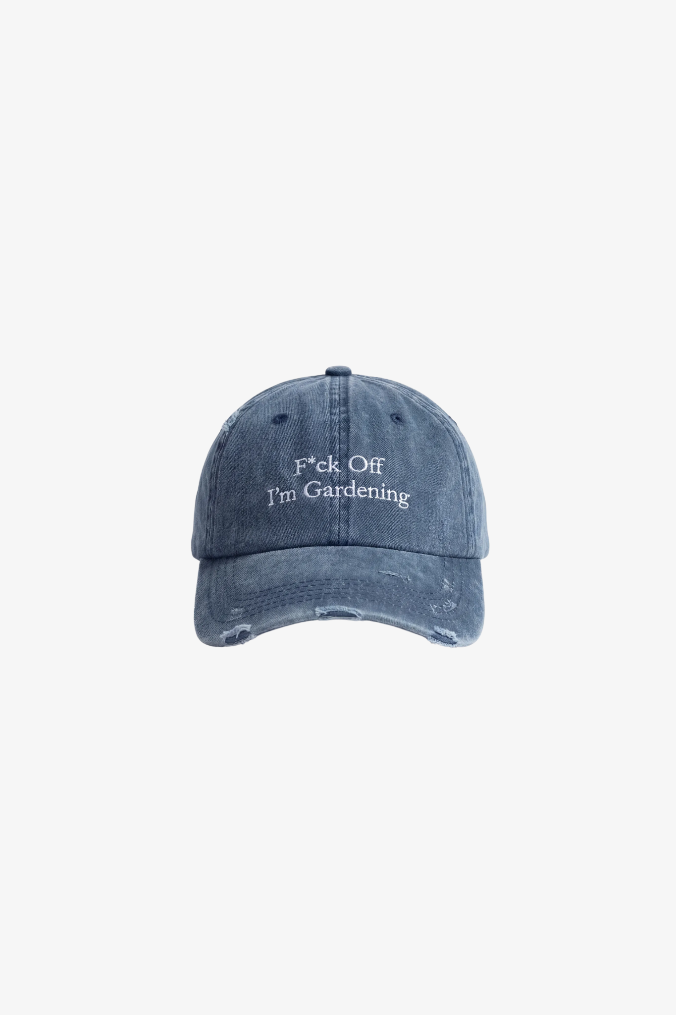 DISTRESSED F*CK OFF I'M GARDENING CAP - WASHED NAVY