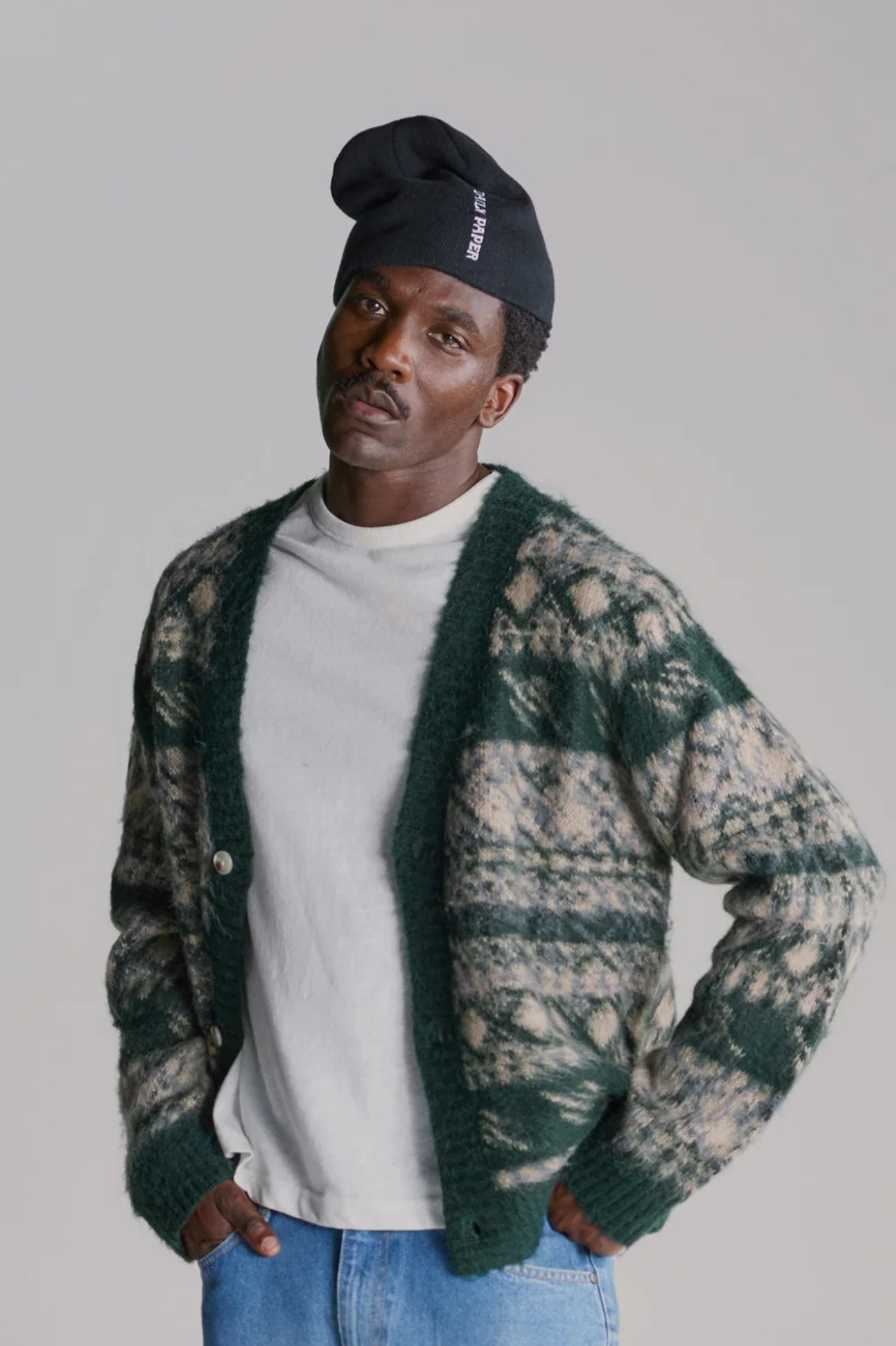 PATTERN CHECK CARDIGAN - MULTI COLORED