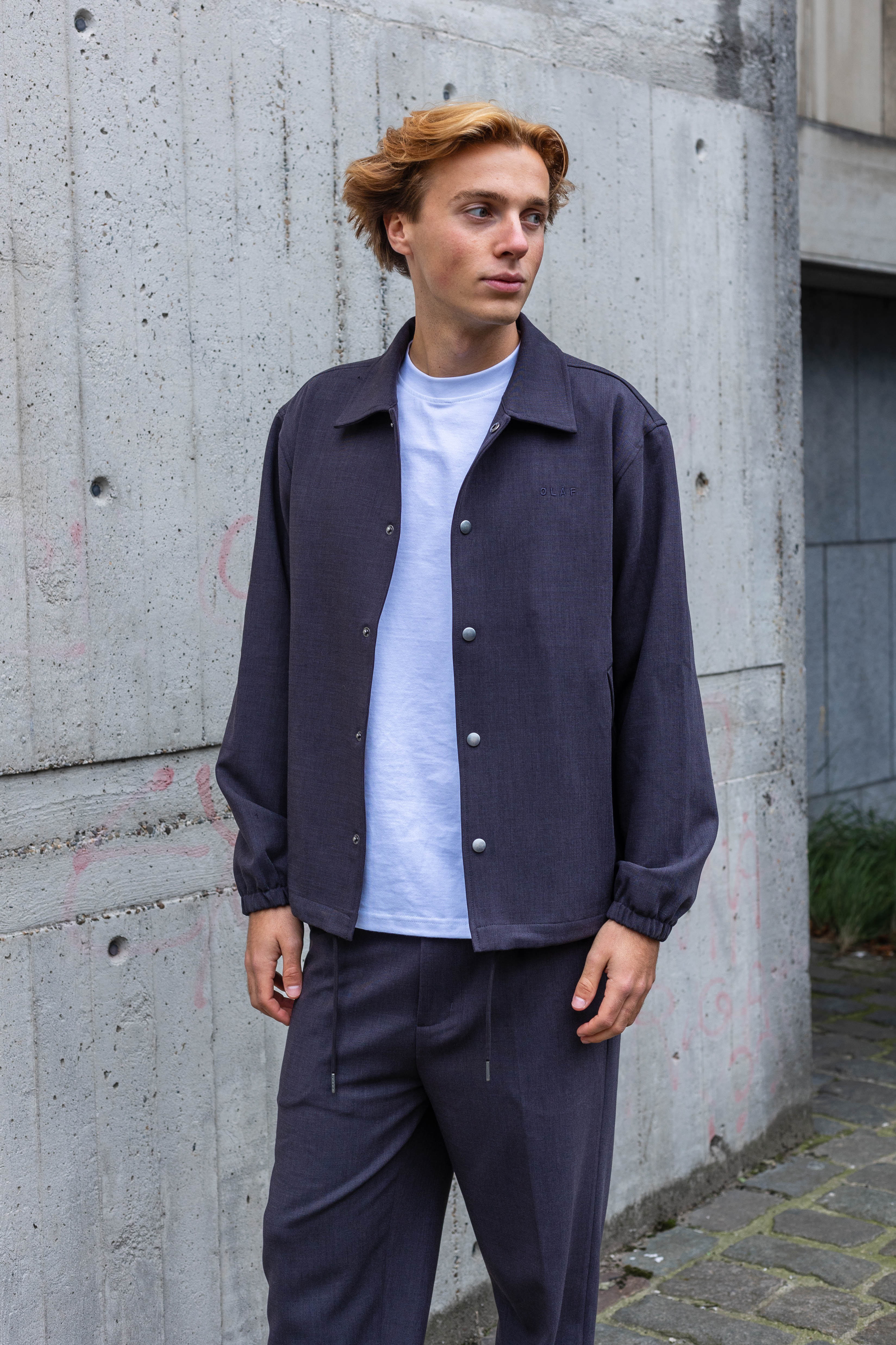 TAILORED COACH JACKET - GREY