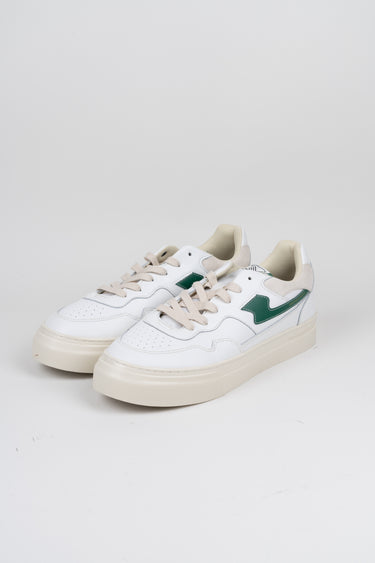 OU - PEARL S-STRIKE LEATHER SNEAKER MEN - WHITE/GREEN