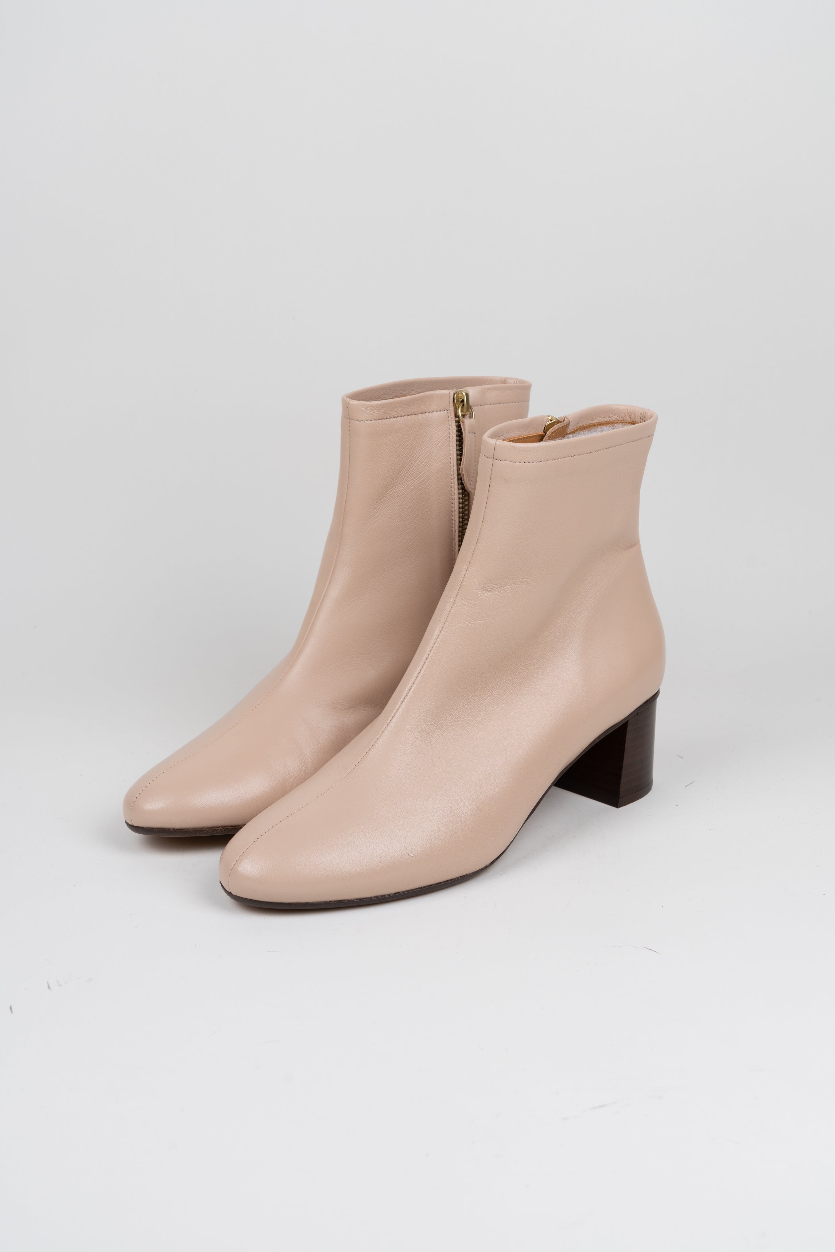 OU - BOTTINES NR 401 WOMAN - CUIR NAPPA CREME