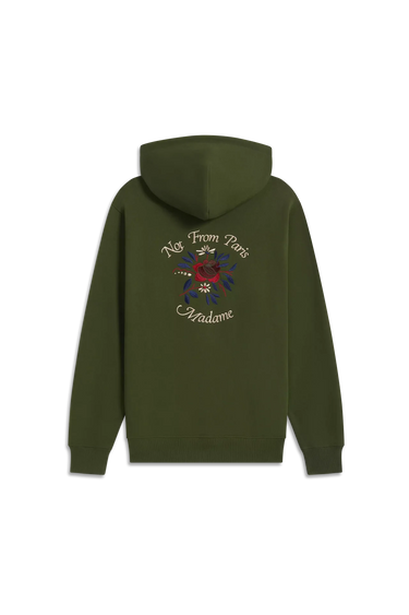 LE HOODIE SLOGAN FLEURS - KAKI