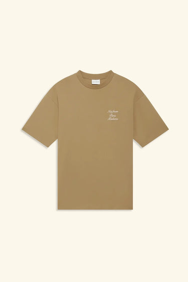 LE T-SHIRT SLOGAN CALLIGRAPHY - ICE BROWN