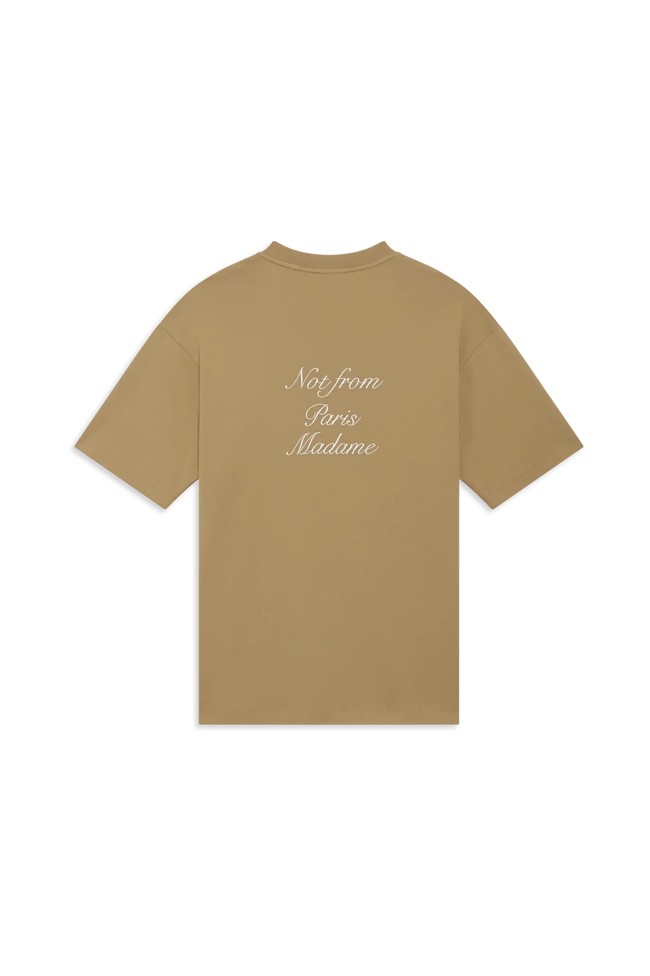 LE T-SHIRT SLOGAN CALLIGRAPHY - ICE BROWN