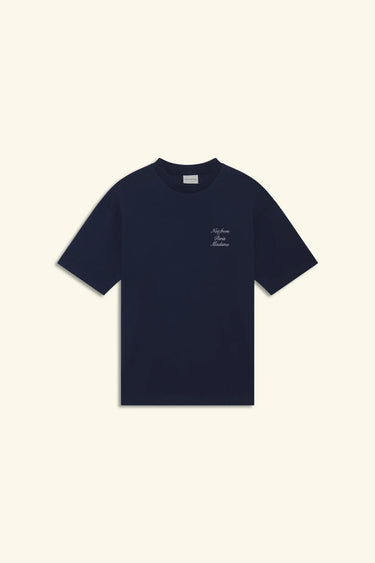 LE T-SHIRT SLOGAN CALLIGRAPHY - NAVY