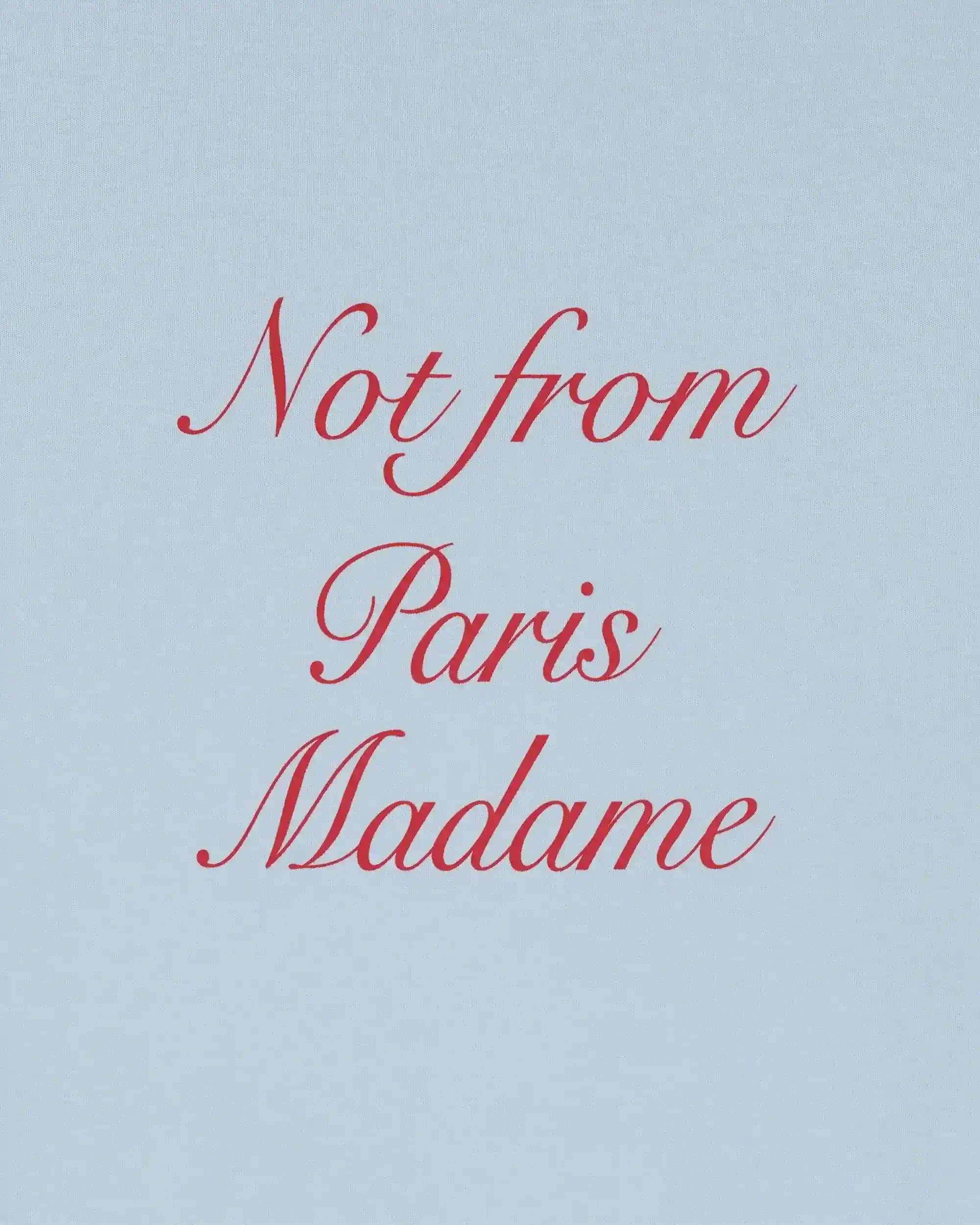 LE T-SHIRT SLOGAN CALLIGRAPHY - LIGHT BLUE