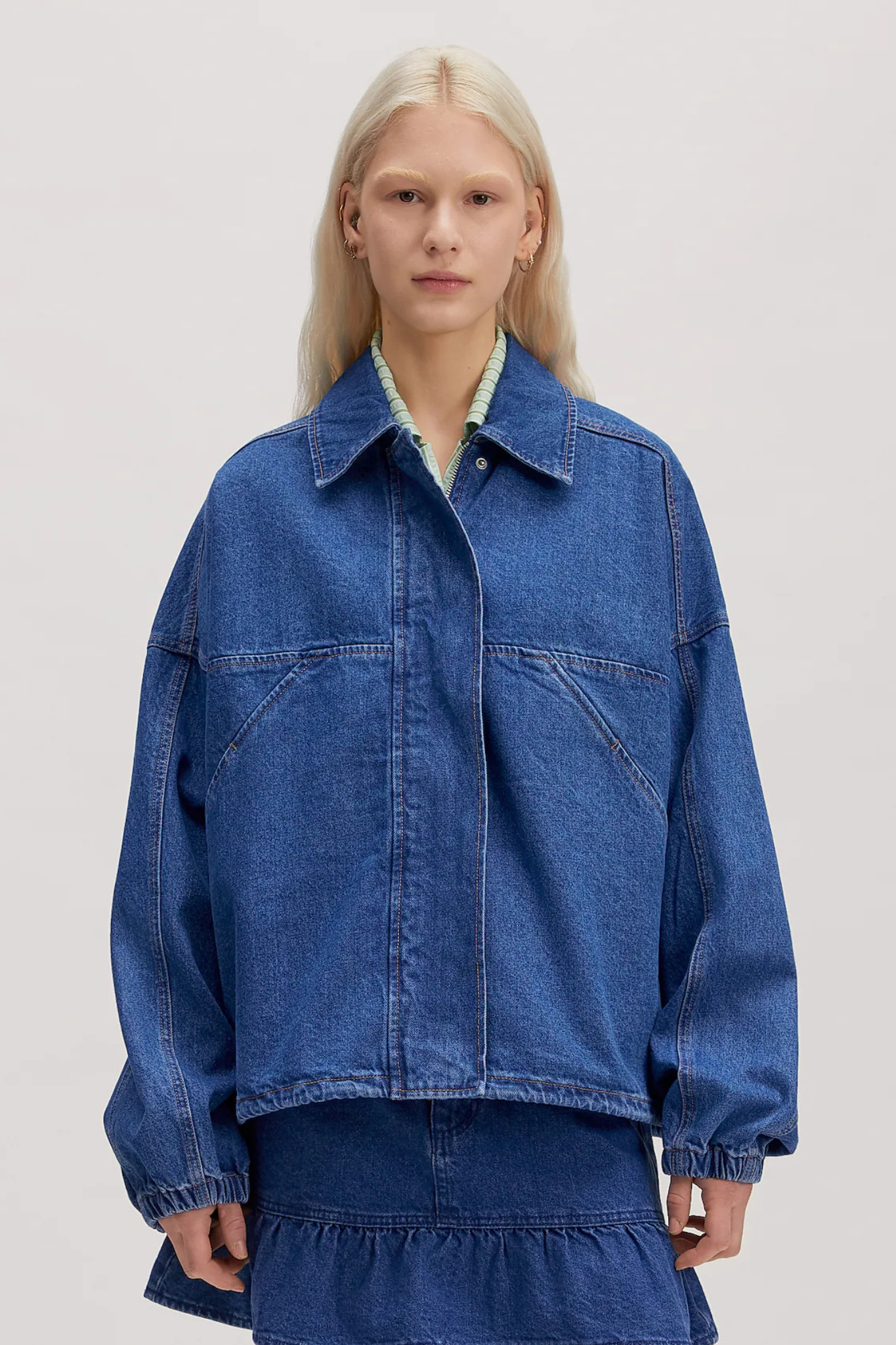 JILIAN JACKET - MID BLUE DENIM