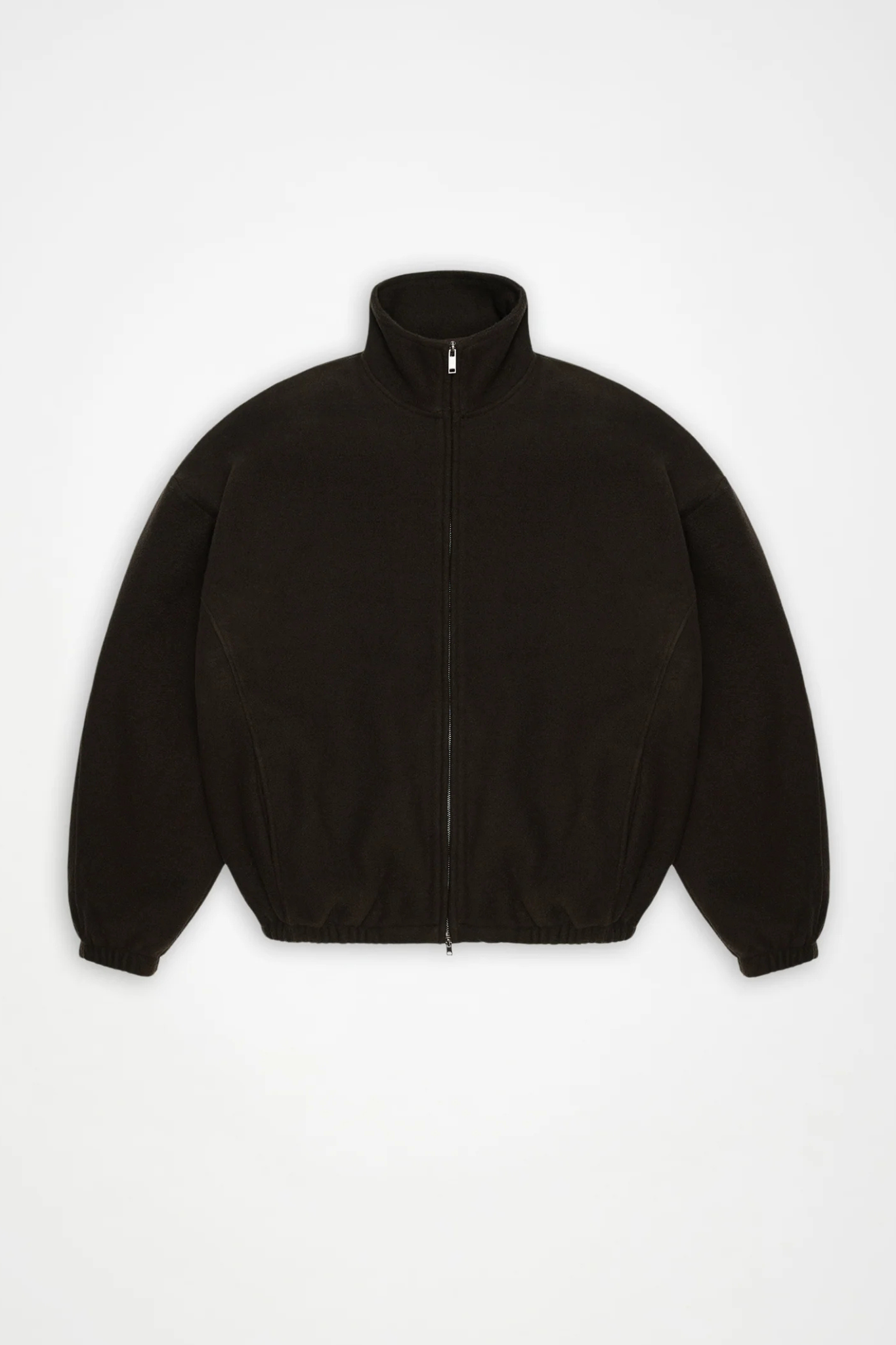 FLEECE ZIP JACKET - BARK