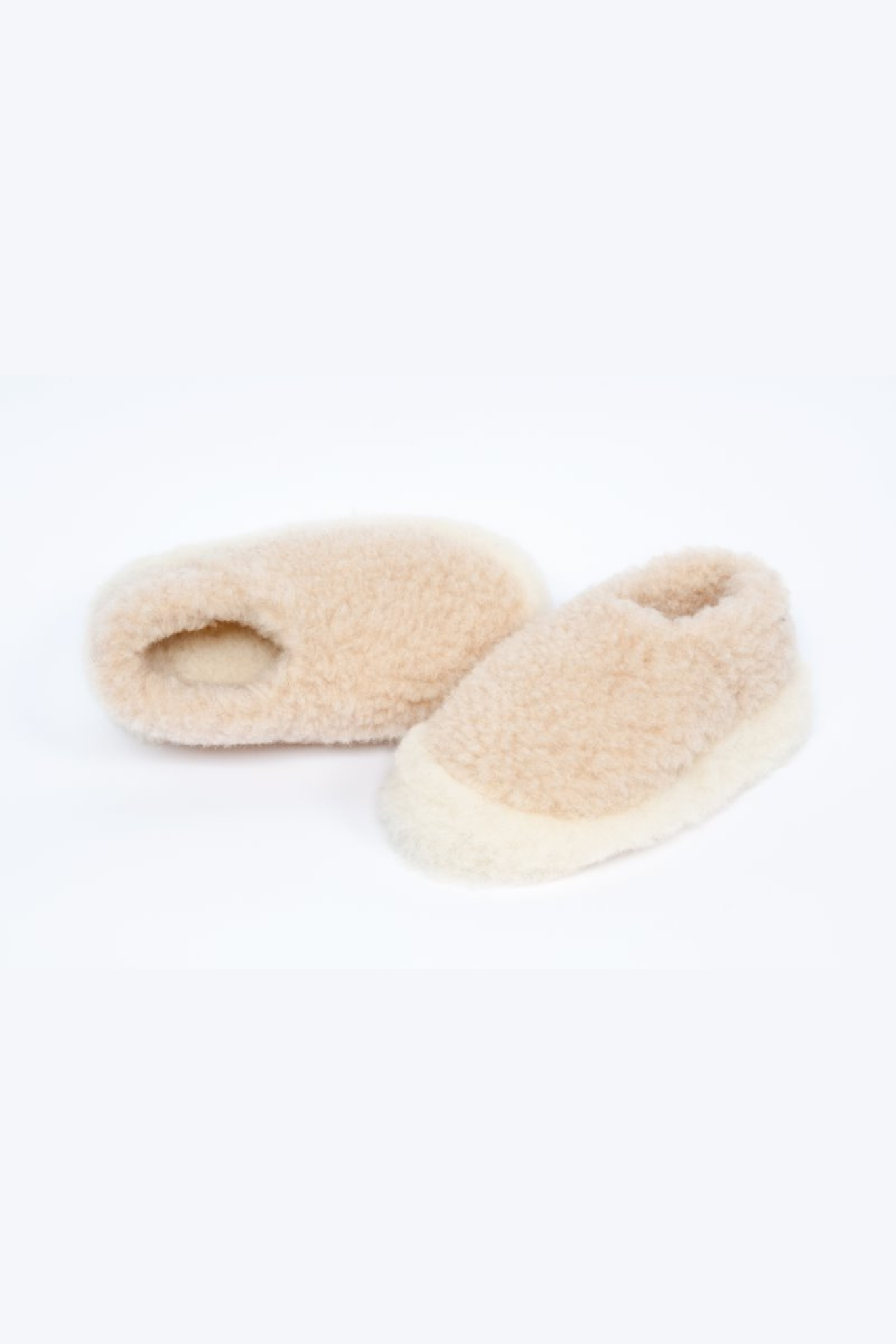 FULL WOOLLEN SLIPPERS - BEIGE