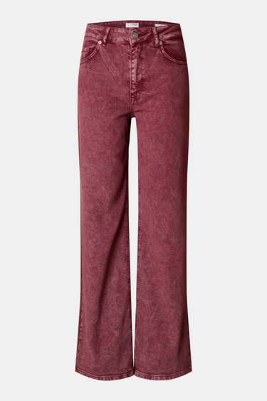 SLFALICE-CORA HW DENIM WIDE JEANS - ZINFANDEL