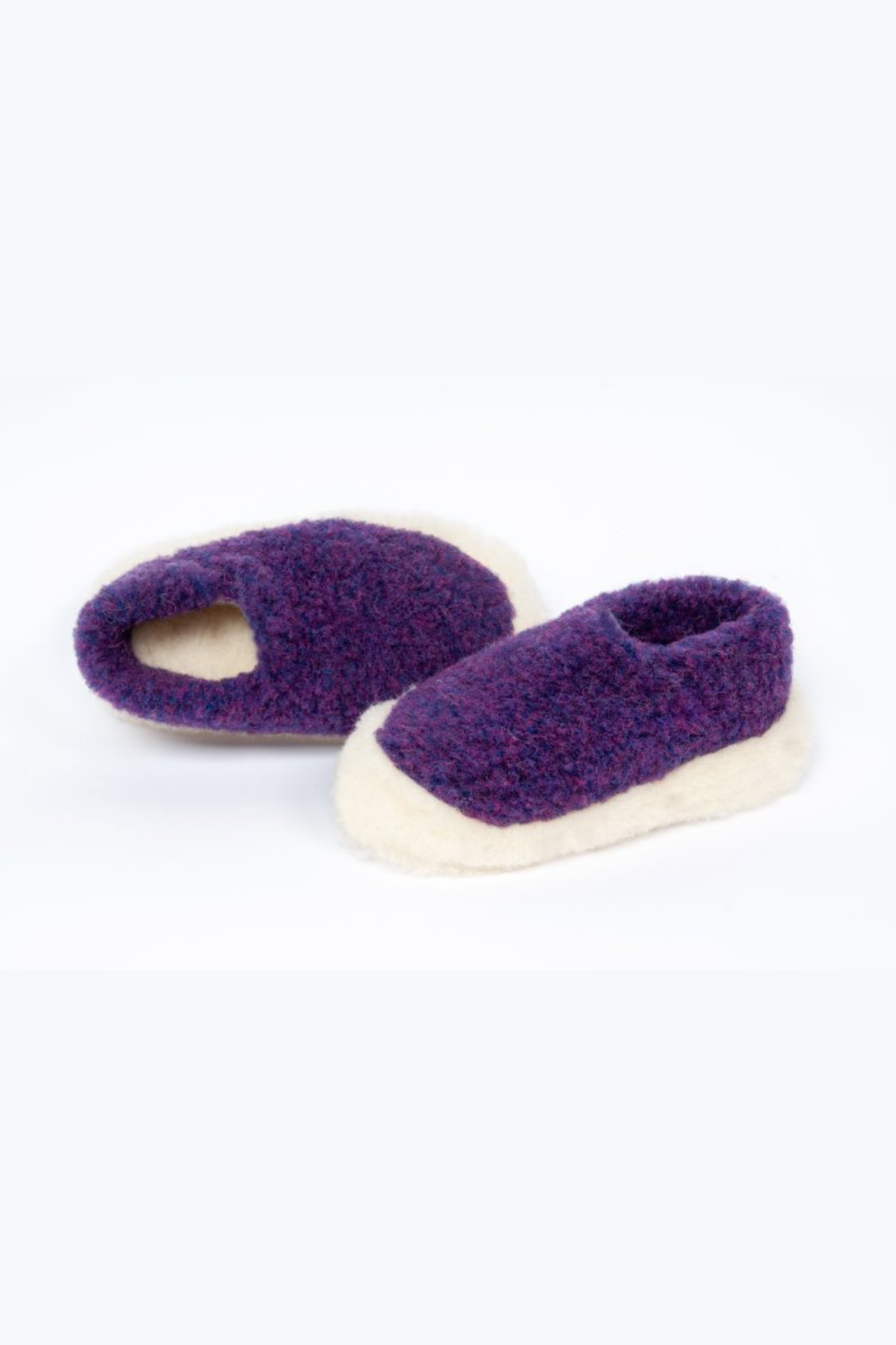 FULL WOOLLEN SLIPPERS - VIOLET