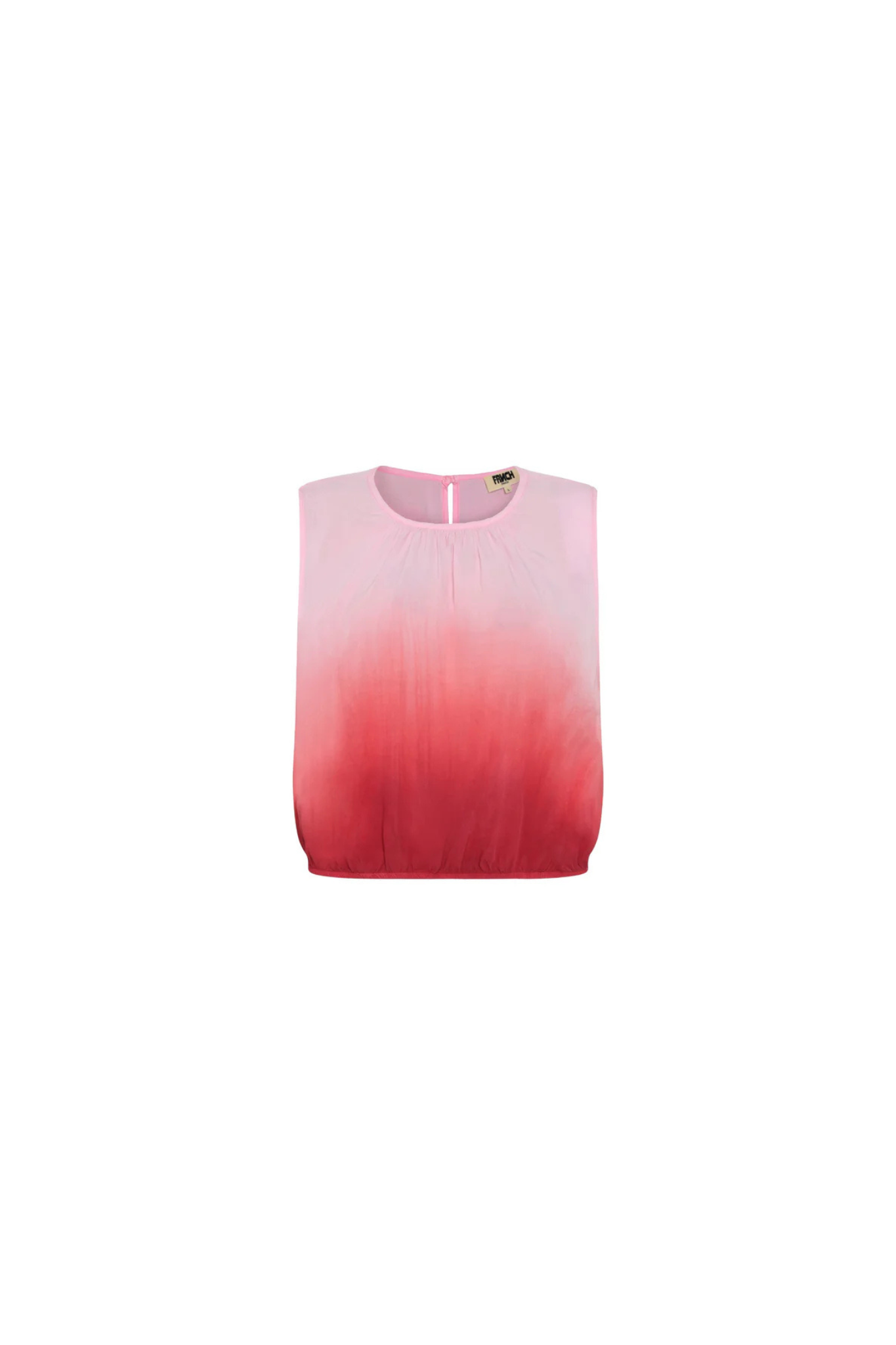 FRNCH clarissa top in tie-dye pink and red. Front flatlay view