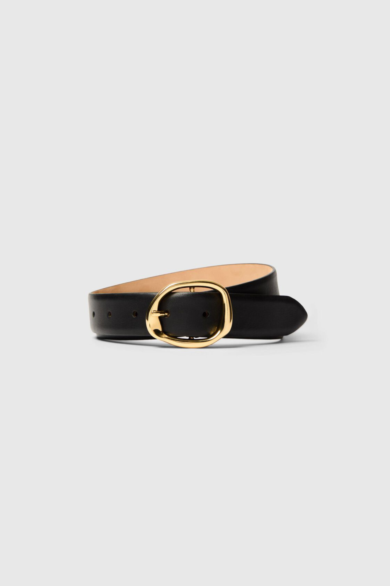 SLFFELINE LEATHER BELT - BLACK