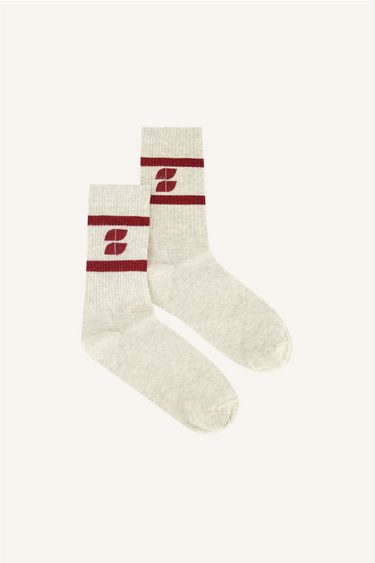 LOGO SPARKLE SOCKS - WINE