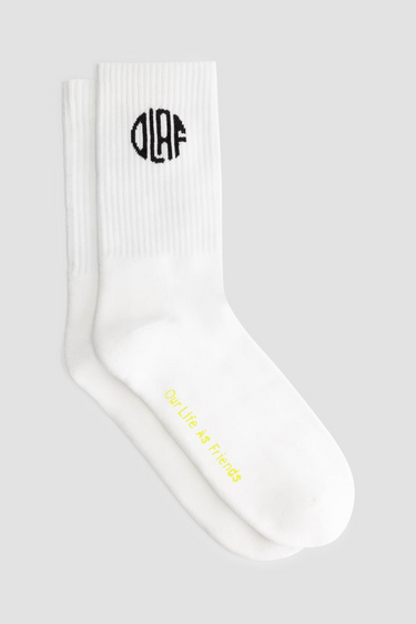 CIRCLE LOGO SOCK - OPTICAL WHITE