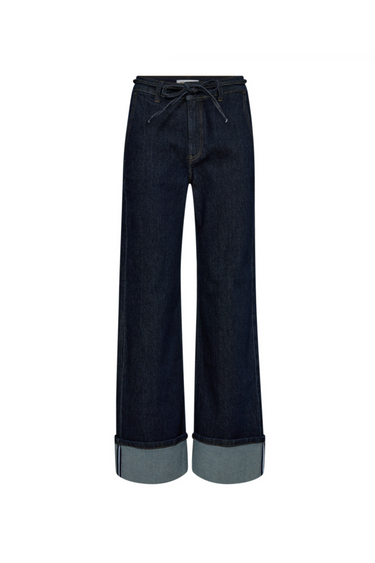 HUBBY REVERSE ANKLE JEANS - DARK DENIM