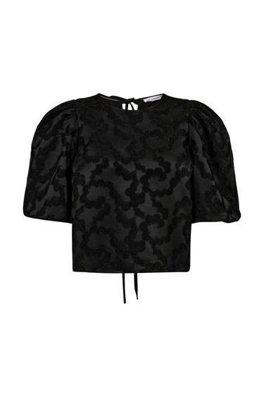 BLANKA CC BOW BLOUSE - BLACK