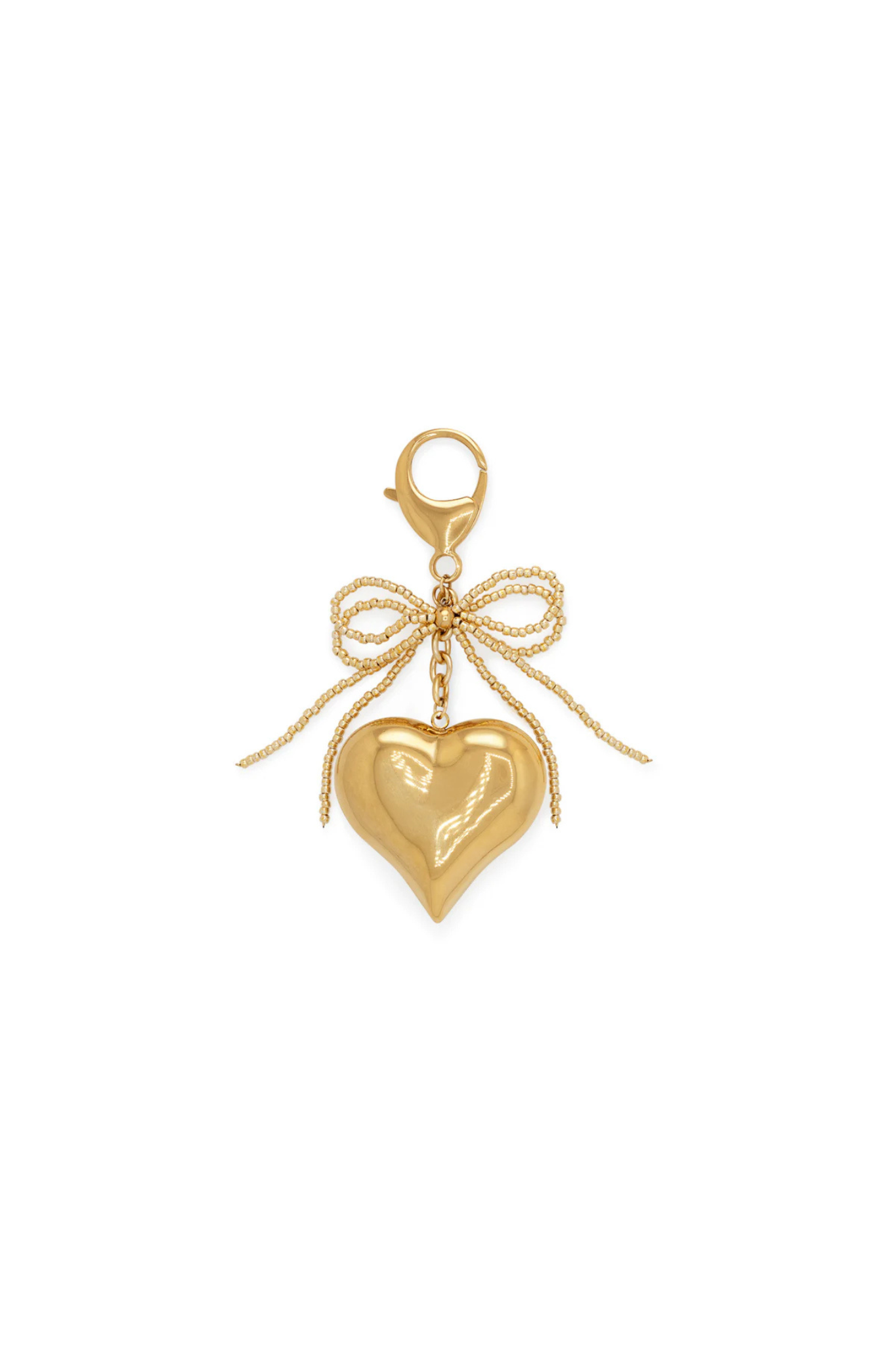 BOWS LOVE BAG CHARM GOLD