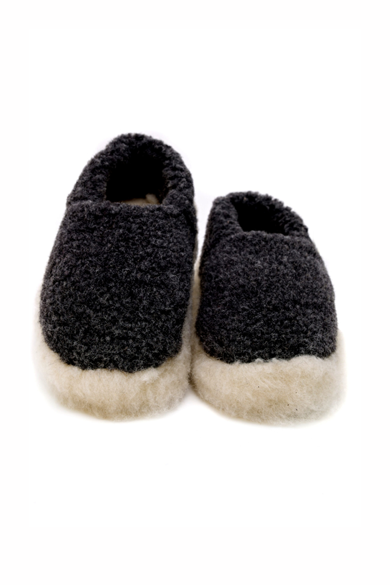 FULL WOOLLEN SLIDES - BLACK