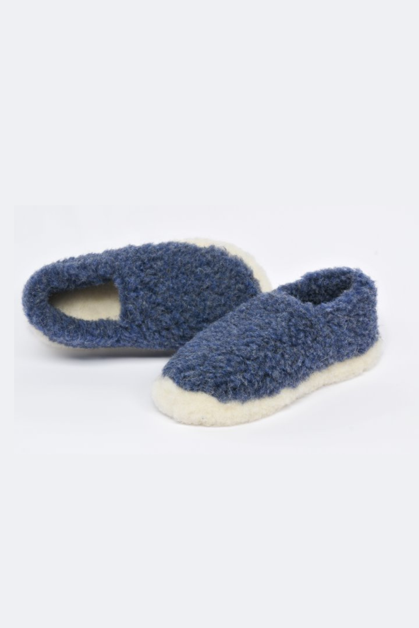 FULL WOOLLEN SLIDES - DARK BLUE