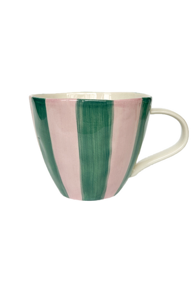 STRIPED MUG PURPLE GREEN