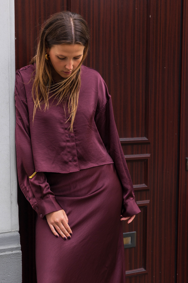 QUILANA EMELE-M SHIRT - BURGUNDY