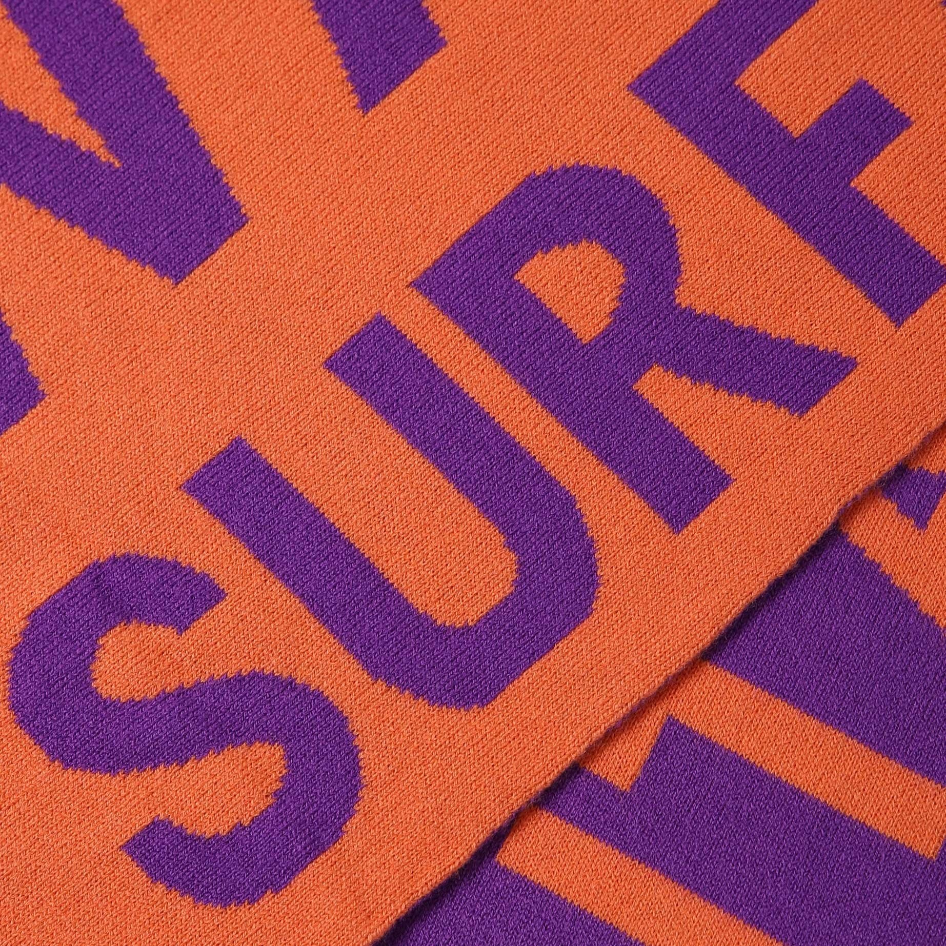 NAME SCARF - ORANGE/PURPLE