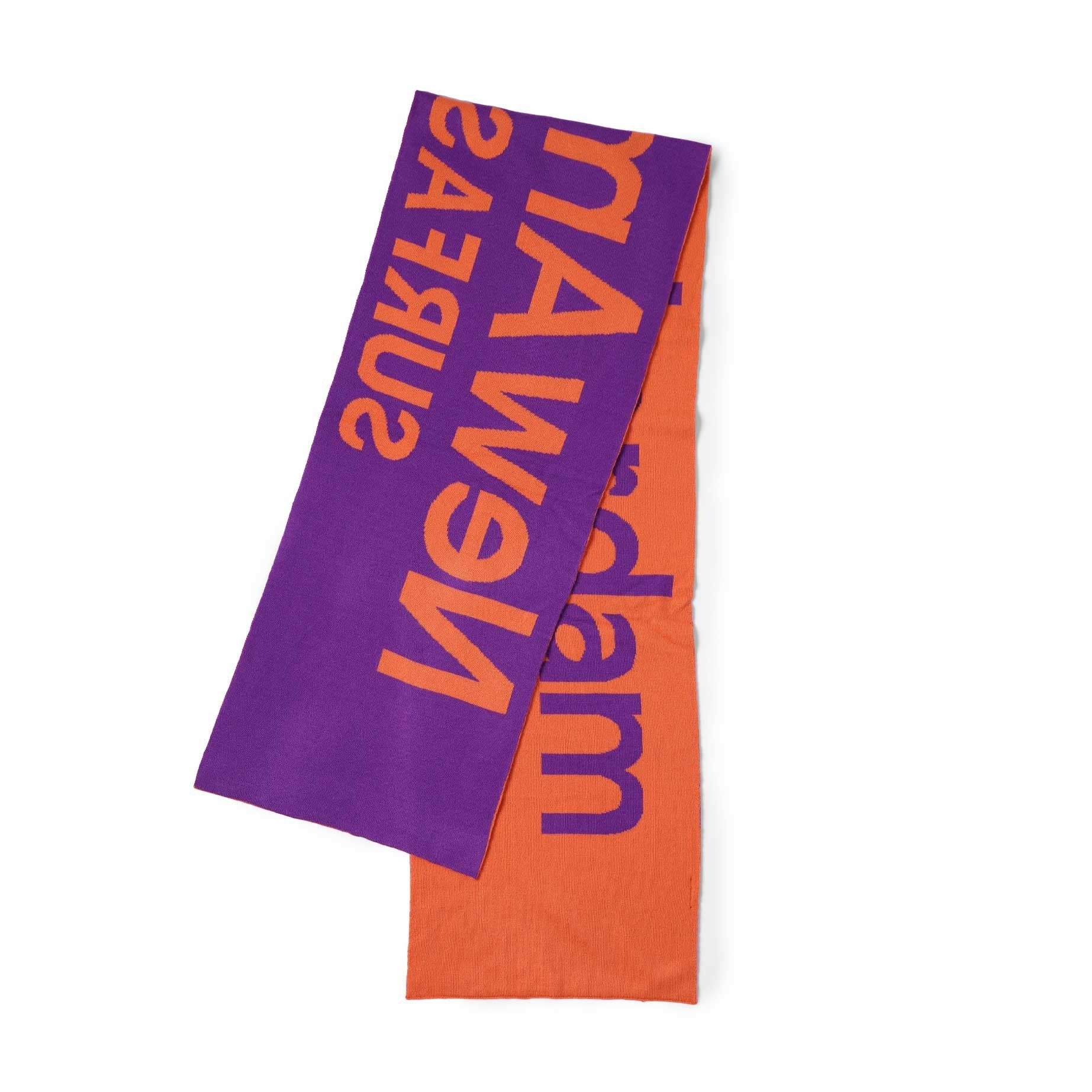 NAME SCARF - ORANGE/PURPLE