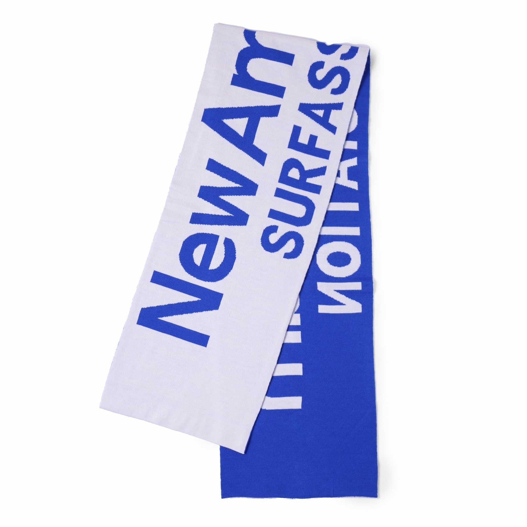 NAME SCARF - COBALT/BONE