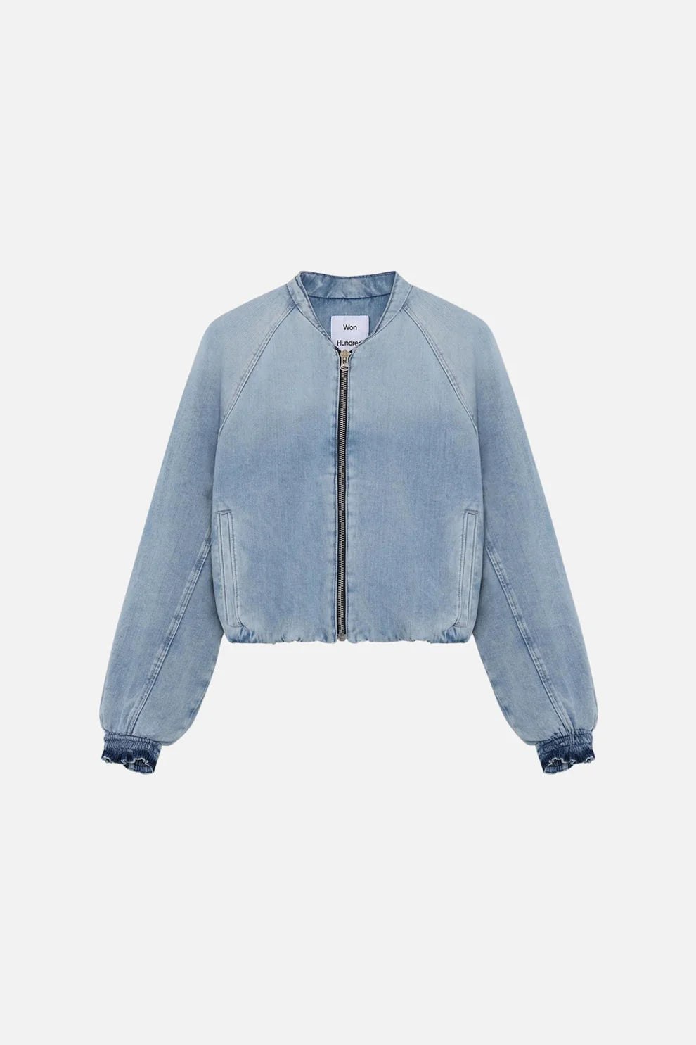 OLA DENIM BOMBER JACKET - ROYAL BLUE