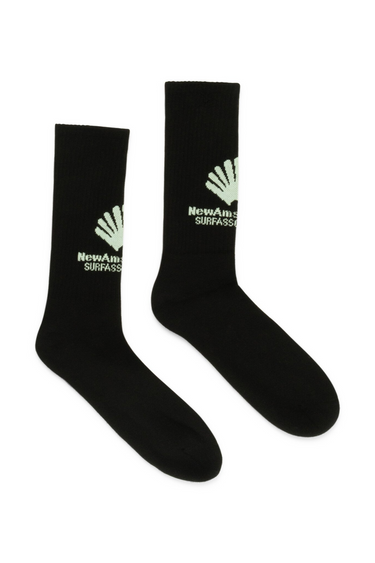 FRONT LOGO SOCK - BLACK