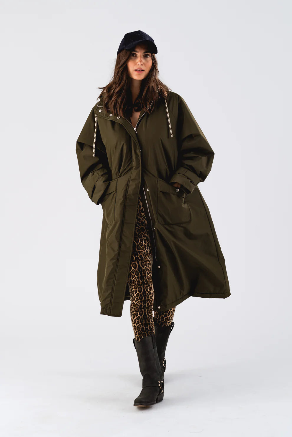 SHEALL COAT LONG - DARK GREEN