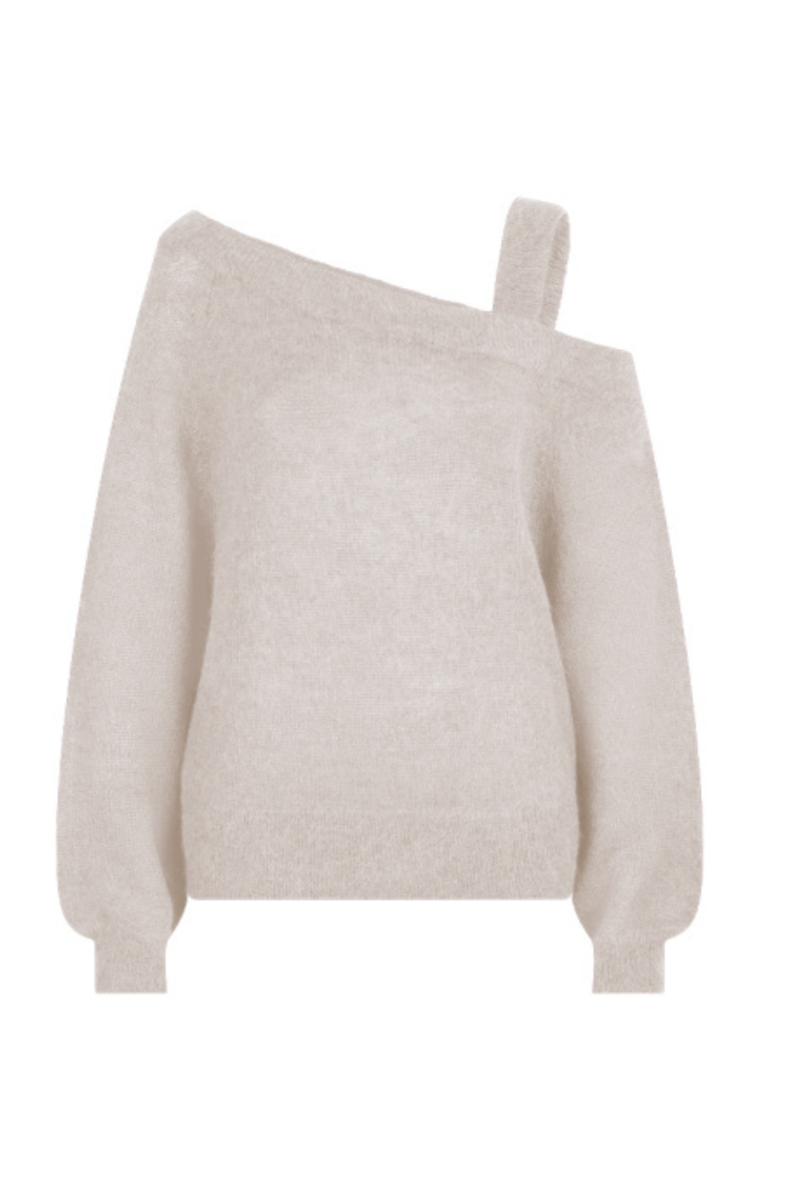 100415 - D6YONKA OFF SHOULDER SWEATER - MILK WHITE