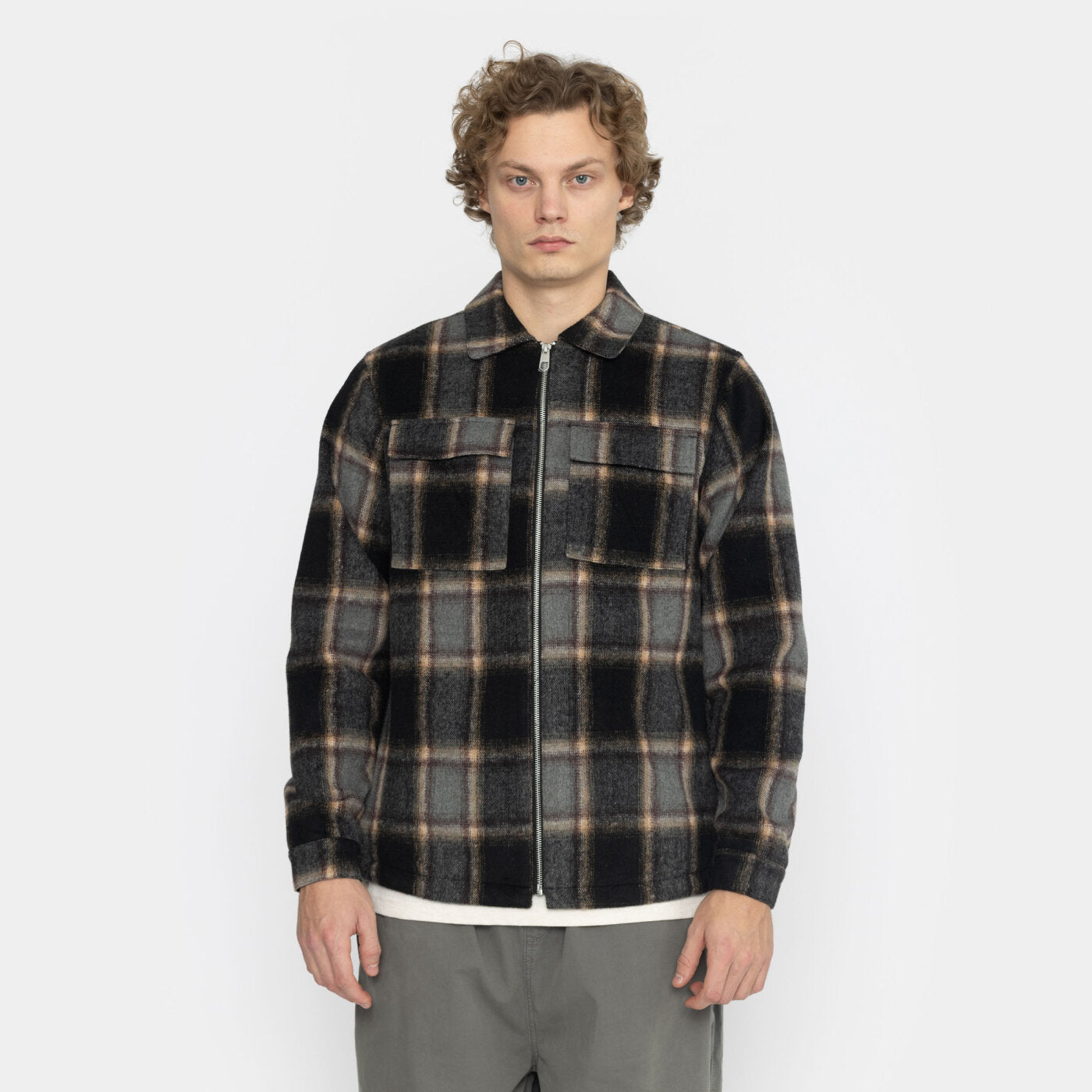 LINED OVERSHIRT W ZIPPER
