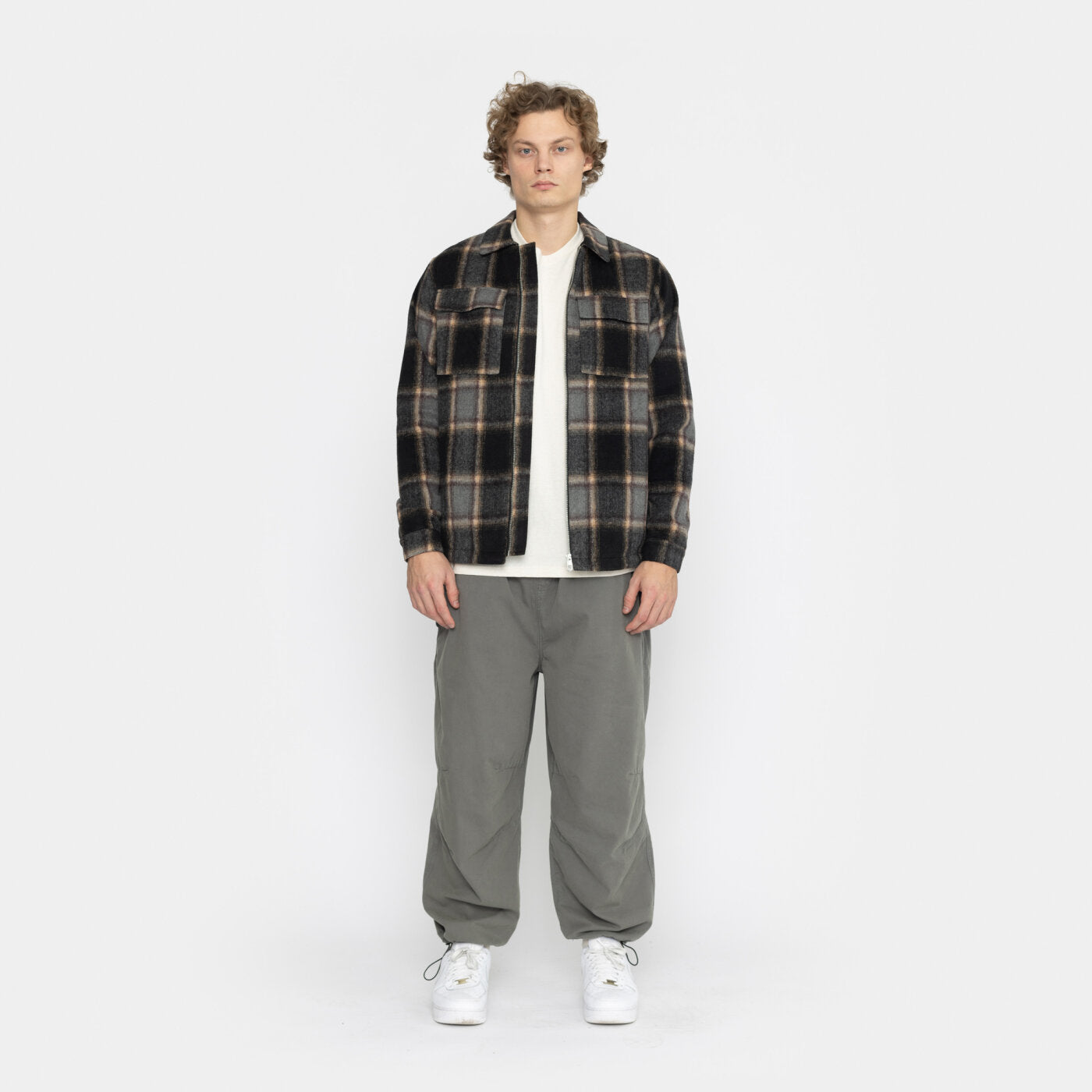 LINED OVERSHIRT W ZIPPER