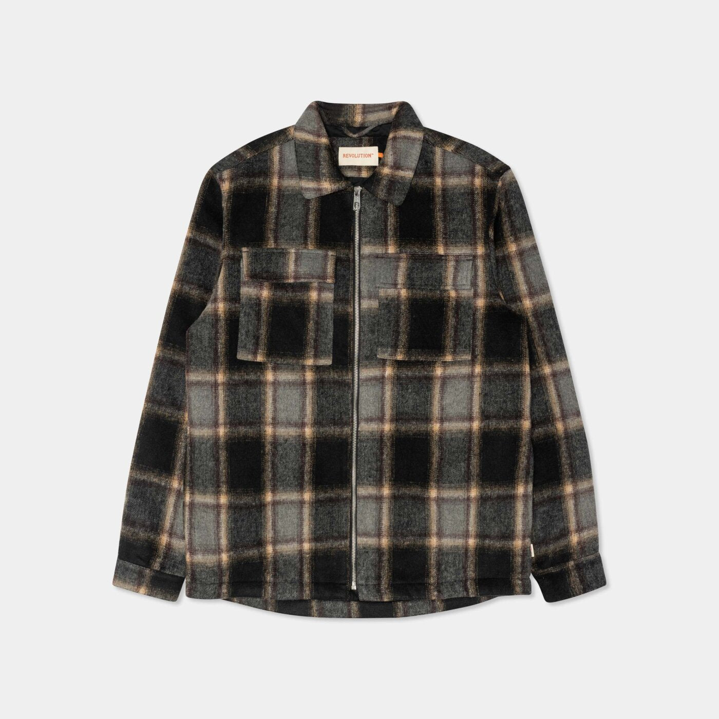 LINED OVERSHIRT W ZIPPER