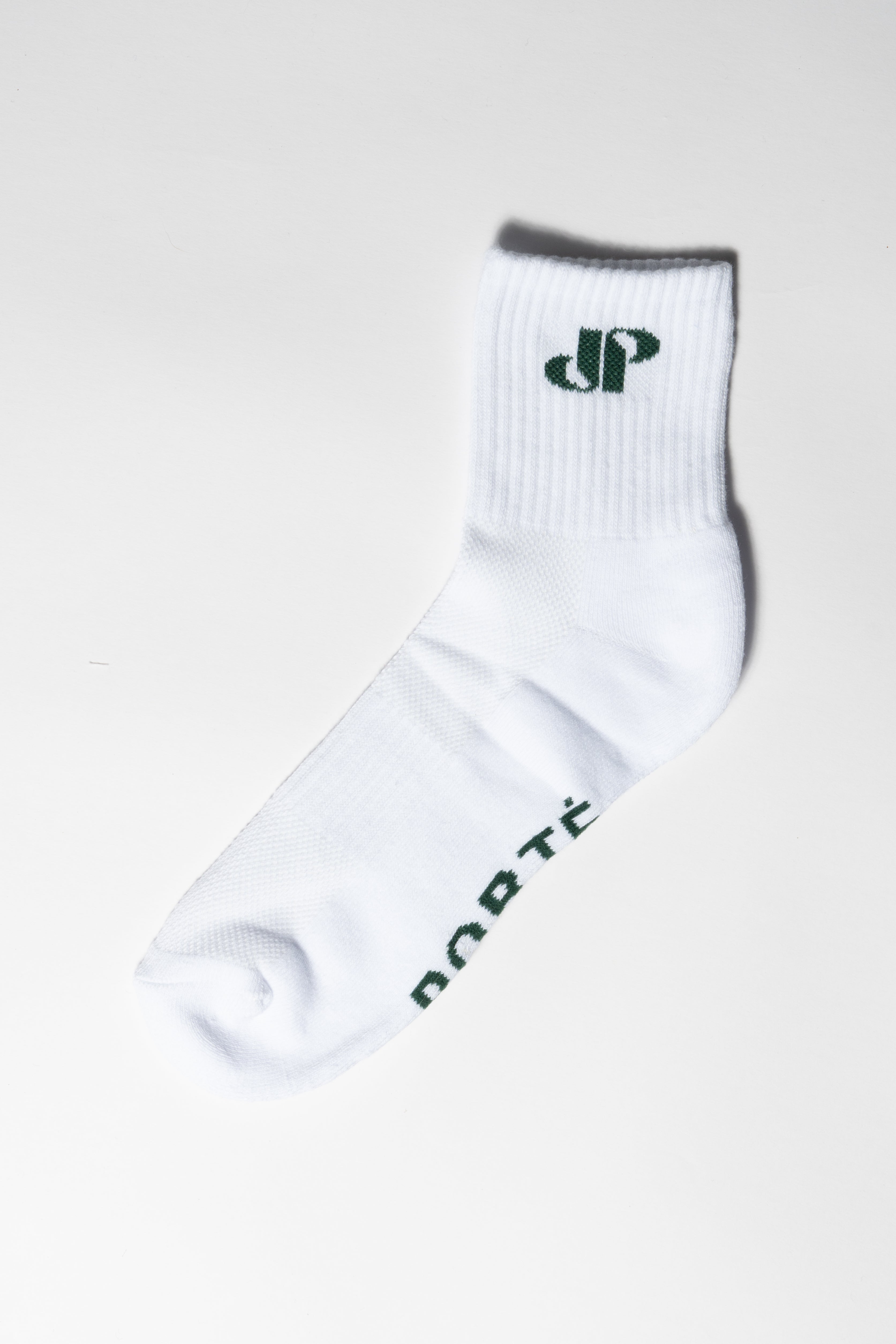 PORTÉ LOGO SOCKS - WHITE/GREEN